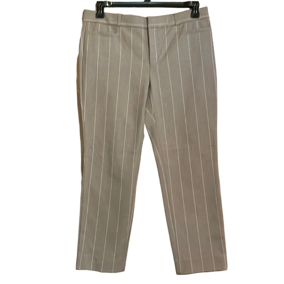 •BANANA REPUBLIC•NWT SLOAN TAUPE PIN STRIPE TROUSER IN SIZE 10S - Picture 1 of 10